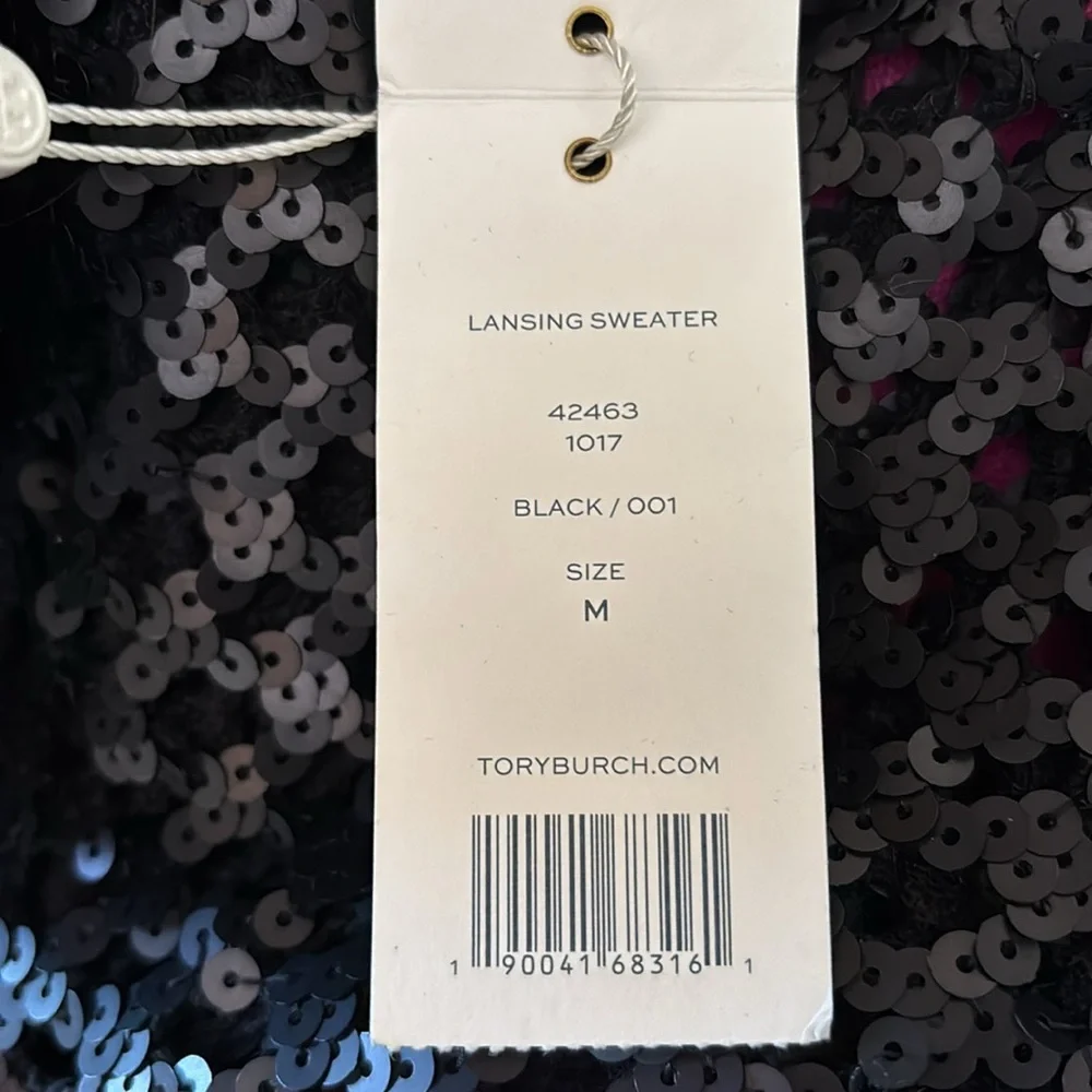 Tory Burch Lansing Open Knit Merino Sweater